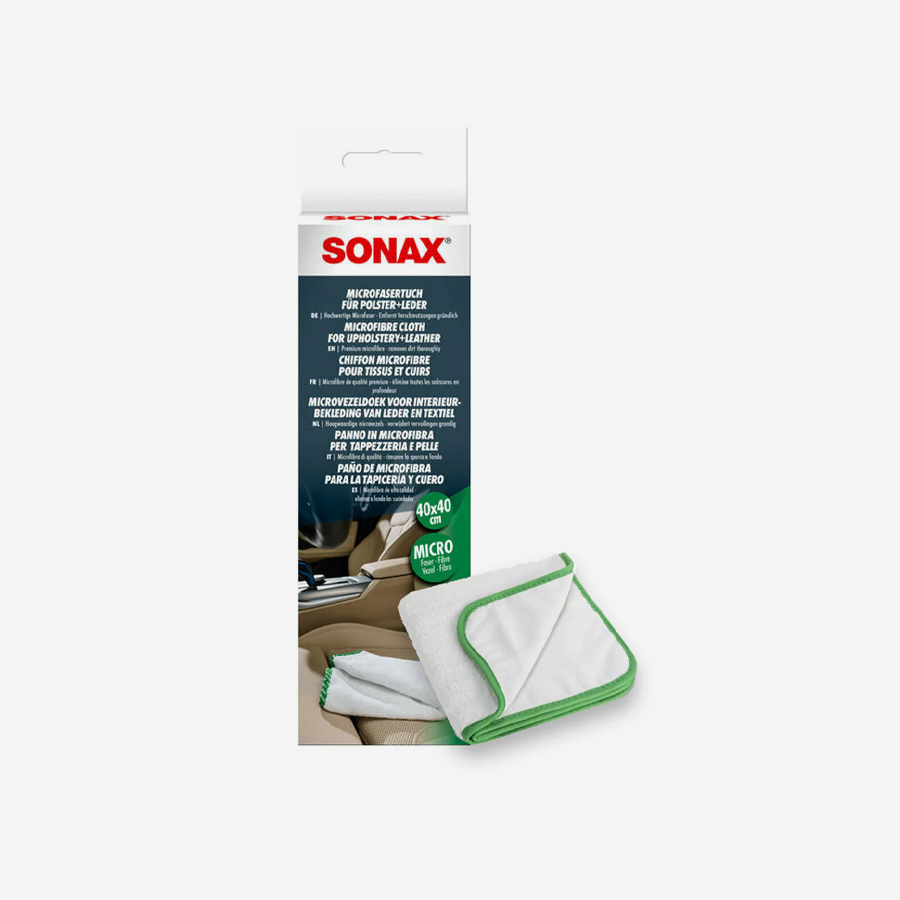 Chiffon microfibre SONAX pour textiles et cuirs – Nettoyage doux et efficace
